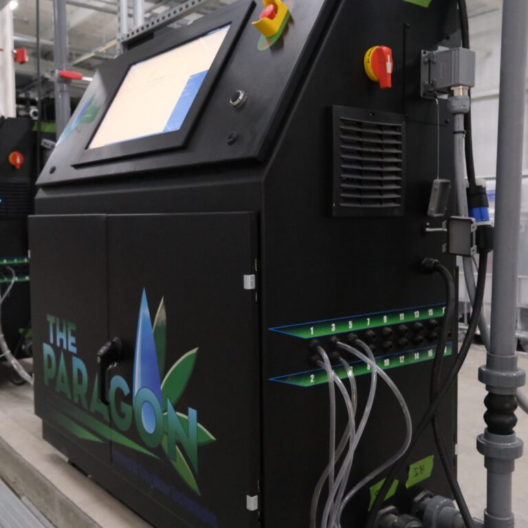 The Paragon fertigation unit installed in a grow facility