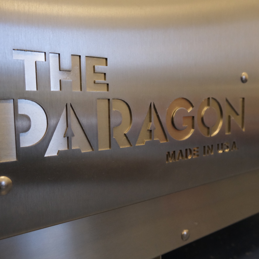 The Paragon Made in USA written across stainless steel